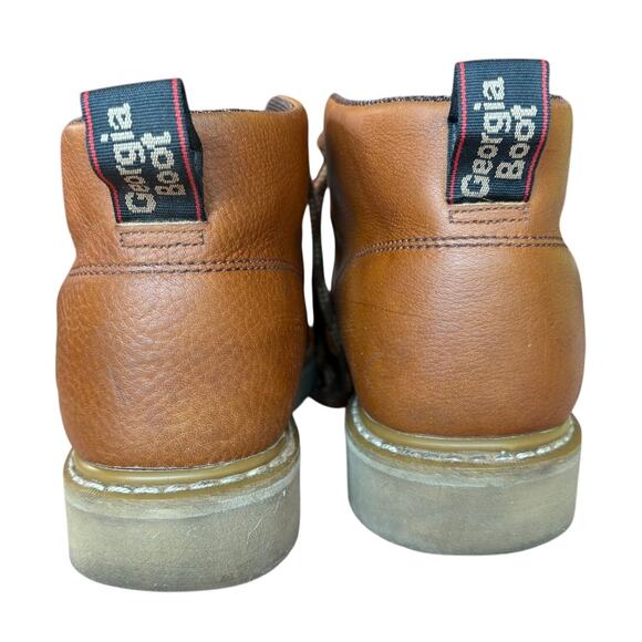 Georgia Boot Company Mens Rugged Brown Chukka Wedge Work Boots size 9.5 - Picture 7 of 15